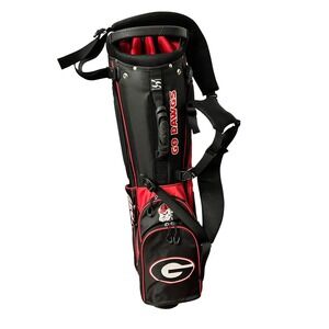 Team Effort Georgia Bulldogs Caddie Carry Hybrid Golf Bag 14-Way Black Red NEW